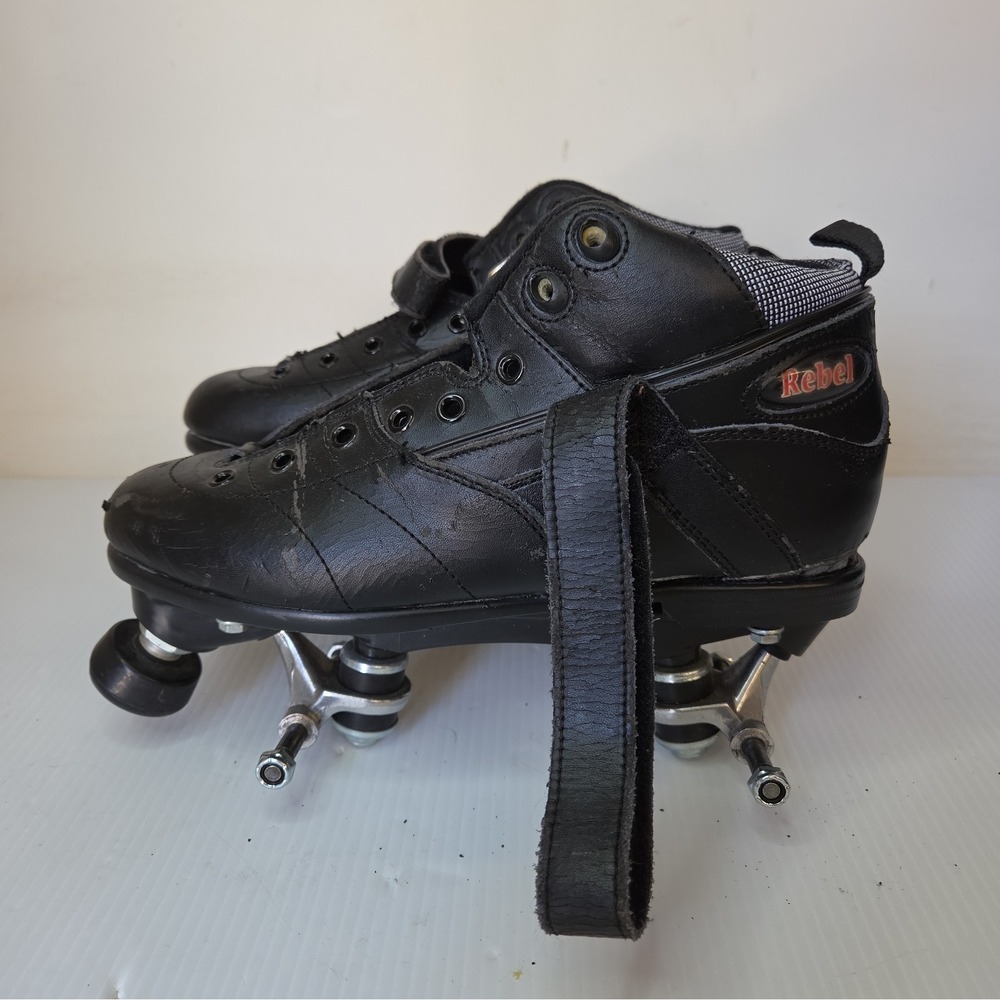 Sure-Grip Rebel Men's Indoor Roller Skates Black Size 9 US (Read Description)